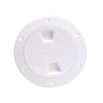 Beckson 4" Smooth Center Screw-Out Deck Plate - White [DP40-W] - BuoyMart.com  Deck Plates Beckson Marine