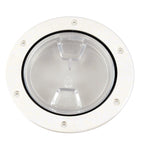 Beckson 4" Clear Center Screw-Out Deck Plate - White [DP40-W-C] - BuoyMart.com  Deck Plates Beckson Marine