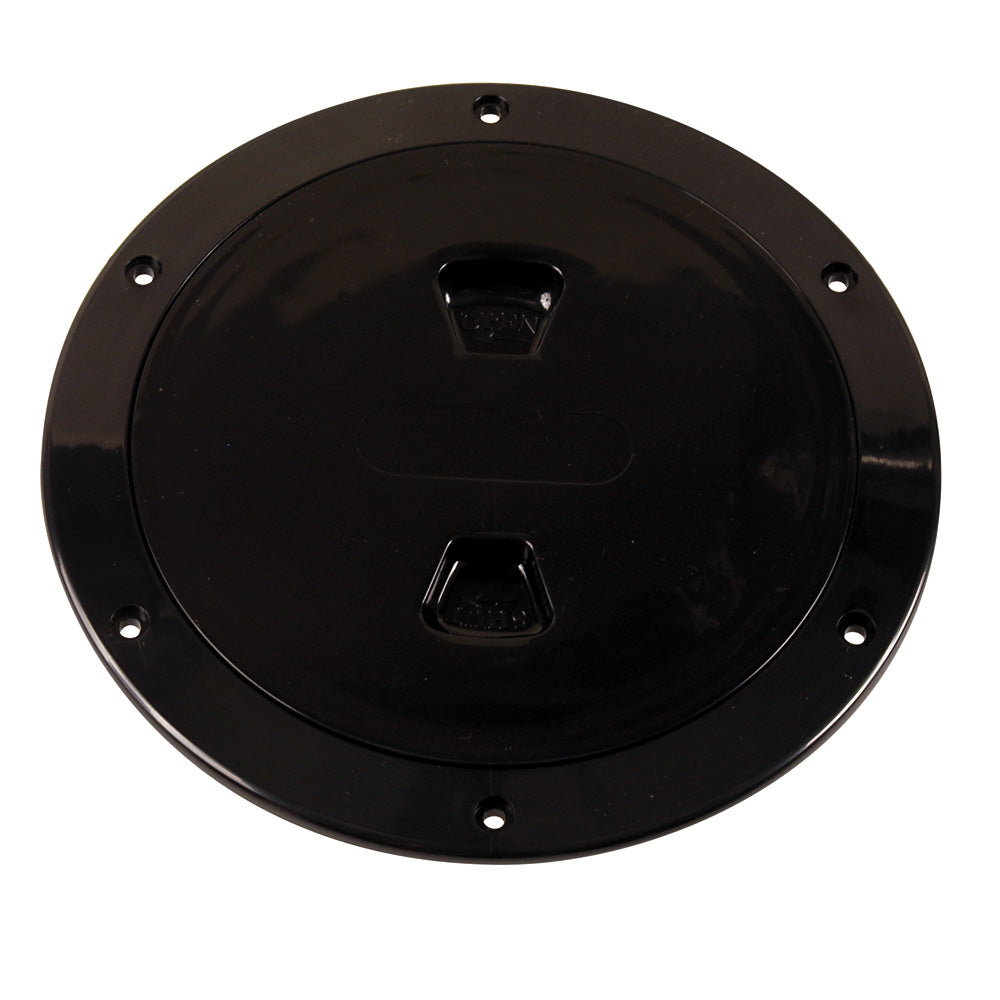 Beckson 6" Smooth Center Screw-Out Deck Plate - Black [DP60-B] - BuoyMart.com  Deck Plates Beckson Marine