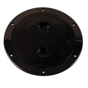 Beckson 6" Smooth Center Screw-Out Deck Plate - Black [DP60-B] - BuoyMart.com  Deck Plates Beckson Marine