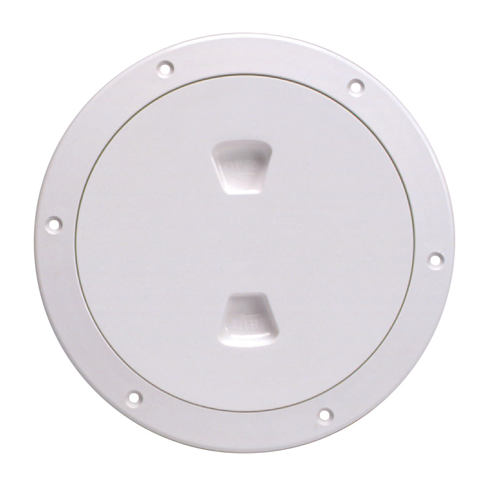 Beckson 6" Smooth Center Screw-Out Deck Plate - White [DP60-W] - BuoyMart.com  Deck Plates Beckson Marine