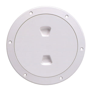 Beckson 6" Smooth Center Screw-Out Deck Plate - White [DP60-W] - BuoyMart.com  Deck Plates Beckson Marine