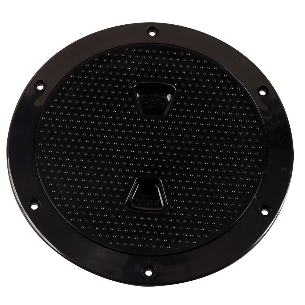 Beckson 6" Non-Skid Screw-Out Deck Plate - Black [DP62-B] - BuoyMart.com  Deck Plates Beckson Marine