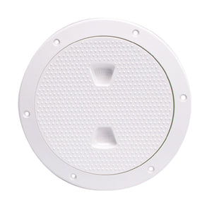 Beckson 6" Non-Skid Screw-Out Deck Plate - White [DP62-W] - BuoyMart.com  Deck Plates Beckson Marine