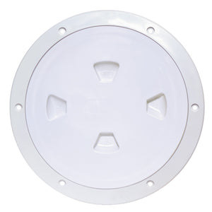 Beckson 8" Smooth Center Screw-Out Deck Plate - White [DP80-W] - BuoyMart.com  Deck Plates Beckson Marine
