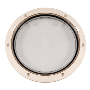 Beckson 8" Clear Center Pry-Out Deck Plate - Beige [DP81-N-C] - BuoyMart.com  Deck Plates Beckson Marine