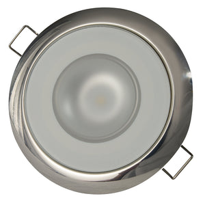 Lumitec Mirage - Flush Mount Down Light - Glass Finish/Polished SS Bezel - White Non-Dimming [113113] - BuoyMart.com  Dome/Down Lights Lumitec