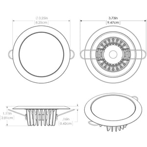 Lumitec Mirage - Flush Mount Down Light - Glass Finish/White Bezel - 4-Color White/Red/Blue/Purple Non-Dimming [113120] - BuoyMart.com  Dome/Down Lights Lumitec