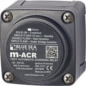 Blue Sea 7601 DC Mini ACR Automatic Charging Relay - 65 Amp [7601] - BuoyMart.com  Battery Management Blue Sea Systems