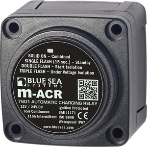 Blue Sea 7601 DC Mini ACR Automatic Charging Relay - 65 Amp [7601] - BuoyMart.com  Battery Management Blue Sea Systems