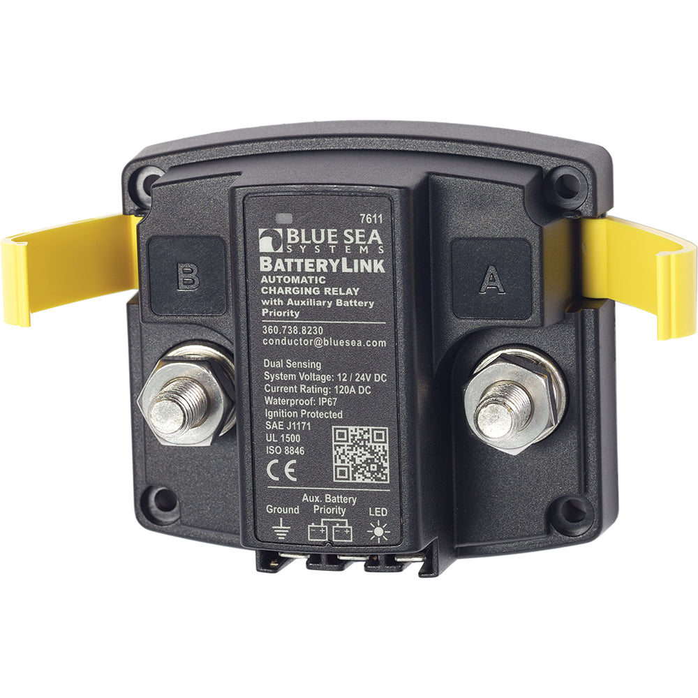 Blue Sea 7611 DC BatteryLink Automatic Charging Relay - 120 Amp w/Auxiliary Battery Charging [7611] - BuoyMart.com  Battery Management Blue Sea Systems