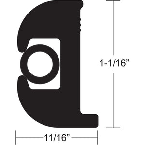 TACO Flex Vinyl Rub Rail Kit - Black w/Black Insert - 70' - 1-1/16" x 11/16" [V11-0809BBK70-2] - BuoyMart.com  Rub Rail TACO Marine