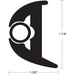 TACO Flex Vinyl Rub Rail Kit - Black w/Black Insert - 50' - 1-7/8" X 1-3/8" [V11-3426BBK50-2] - BuoyMart.com  Rub Rail TACO Marine