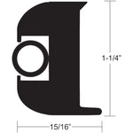 TACO Flex Vinyl Rub Rail Kit - Black w/Black Insert - 70' - 1-1/4" x 15/16" [V11-3447BBK70-2] - BuoyMart.com  Rub Rail TACO Marine