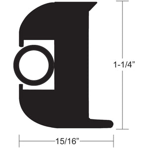 TACO Flex Vinyl Rub Rail Kit - Black w/Black Insert - 70' - 1-1/4" x 15/16" [V11-3447BBK70-2] - BuoyMart.com  Rub Rail TACO Marine