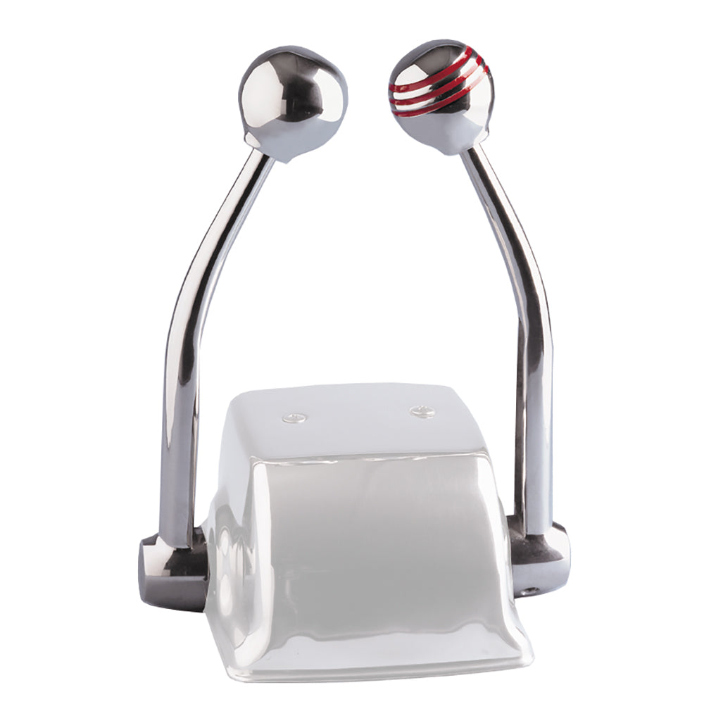 Schmitt Marine Standard Control Arm Set w/Red Throttle Knob  Plain Shift Knob - Includes Arms  Knobs Only [50050] - BuoyMart.com  Engine Controls Schmitt Marine