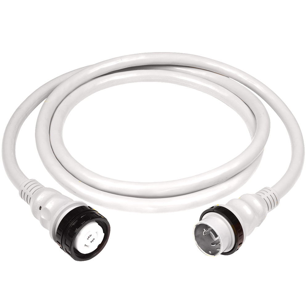 Marinco 50Amp 125/250V Shore Power Cable - 25' - White [6152SPPW-25] - BuoyMart.com  Shore Power Marinco
