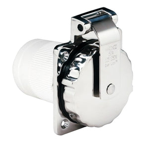 Marinco 6373EL-B 50Amp 125/250V Stainless Steel Inlet [6373EL-B] - BuoyMart.com  Shore Power Marinco