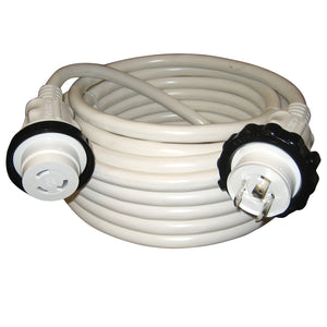 Marinco 30A 125V Molded Standard Cordset - White - 50' [199120] - BuoyMart.com  Shore Power Marinco
