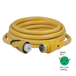 Marinco CS503-25 EEL 50A 125V Shore Power Cordset - 25' - Yellow [CS503-25] - BuoyMart.com  Shore Power Marinco