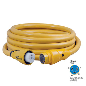 Marinco CS504-25 EEL 50A 125V/250V Shore Power Cordset - 25' - Yellow [CS504-25] - BuoyMart.com  Shore Power Marinco
