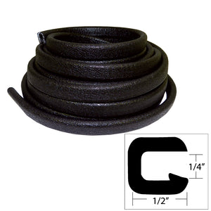 TACO Flexible Vinyl Trim - 1/4" Opening x 1/2"W x 25'L - Black [V30-1008B25-1] - BuoyMart.com  Accessories TACO Marine