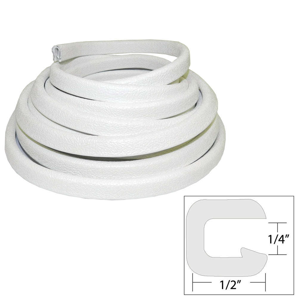 TACO Flexible Vinyl Trim - 1/4" Opening x 1/2"W x 25'L - White [V30-1008W25-1] - BuoyMart.com  Accessories TACO Marine