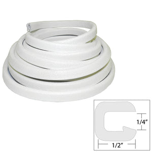 TACO Flexible Vinyl Trim - 1/4" Opening x 1/2"W x 25'L - White [V30-1008W25-1] - BuoyMart.com  Accessories TACO Marine