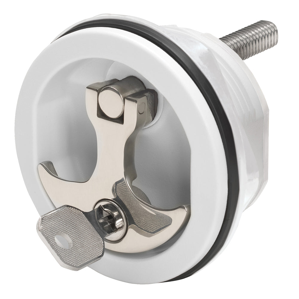 Whitecap Compression Handle - Nylon White/Stainless Steel - Locking [6228WC] - BuoyMart.com  Latches Whitecap