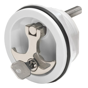 Whitecap Compression Handle - Nylon White/Stainless Steel - Locking [6228WC] - BuoyMart.com  Latches Whitecap