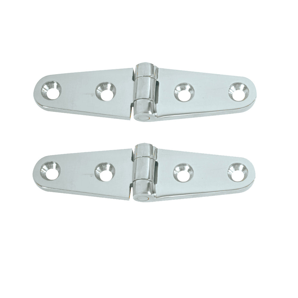 Whitecap Strap Hinge - CP/Brass - 4" x 1" - Pair [S-0604] - BuoyMart.com  Hinges Whitecap