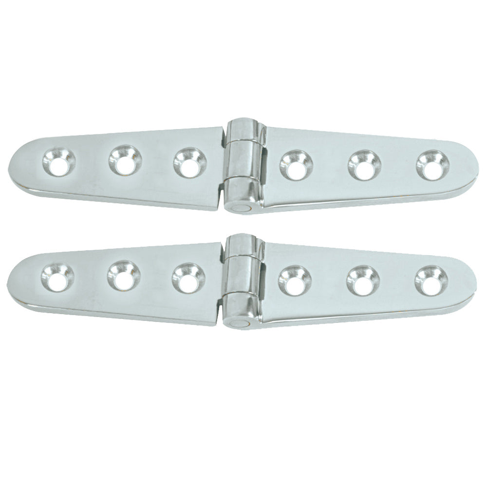 Whitecap Strap Hinge - CP/Brass - 6" x 1-1/8" - Pair [S-0605C] - BuoyMart.com  Hinges Whitecap