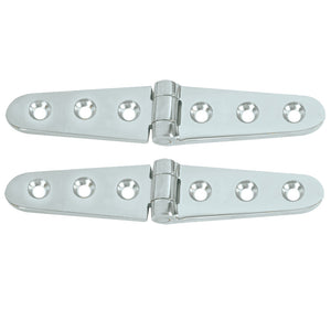 Whitecap Strap Hinge - CP/Brass - 6" x 1-1/8" - Pair [S-0605C] - BuoyMart.com  Hinges Whitecap