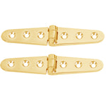Whitecap Strap Hinge - Polished Brass - 6" x 1-1/8" - Pair [S-0605BC] - BuoyMart.com  Hinges Whitecap