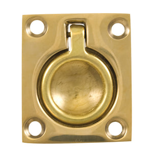 Whitecap Flush Pull Ring - Polished Brass - 1-1/2" x 1-3/4" [S-3360BC] - BuoyMart.com  Latches Whitecap