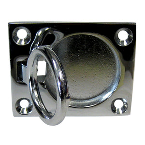 Whitecap Flush Pull Ring - CP/Brass - 2" x 2-1/2" [S-3362C] - BuoyMart.com  Latches Whitecap