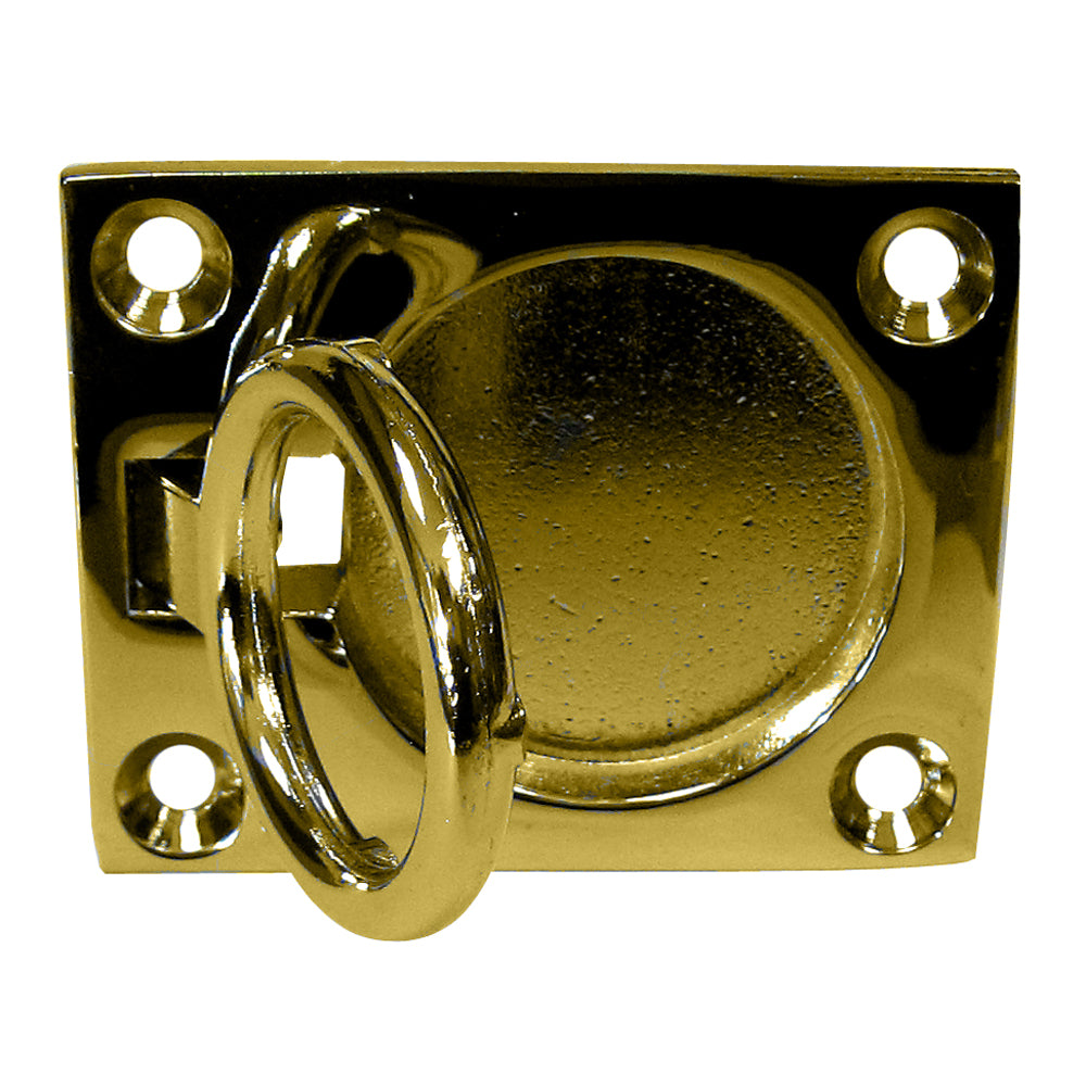 Whitecap Flush Pull Ring - Polished Brass - 2" x 2-1/2" [S-3362BC] - BuoyMart.com  Latches Whitecap