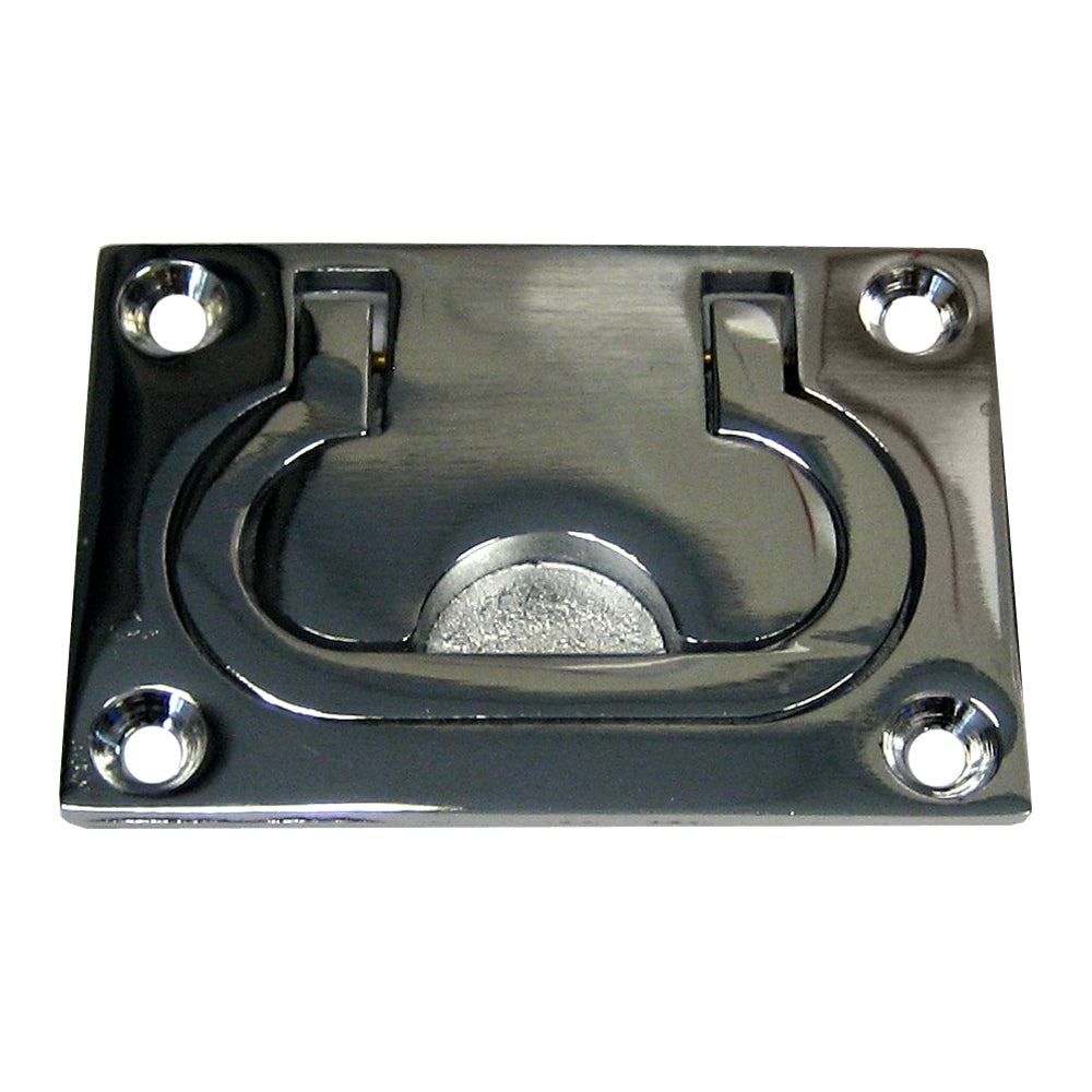 Whitecap Flush Pull Ring - CP/Brass - 3" x 2" [S-3364C] - BuoyMart.com  Latches Whitecap