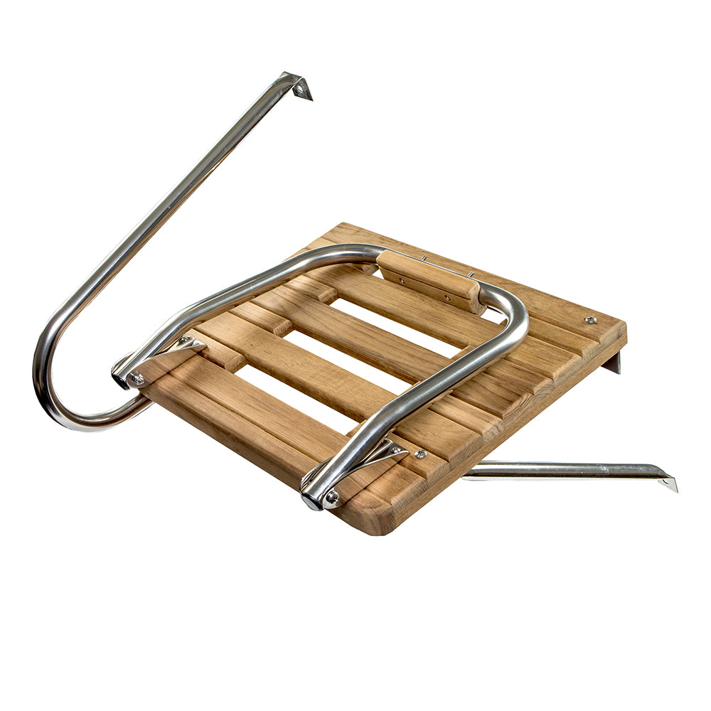 Whitecap Teak Swim Platform w/Ladder f/Outboard Motors [60902] - BuoyMart.com  Swim Platforms Whitecap
