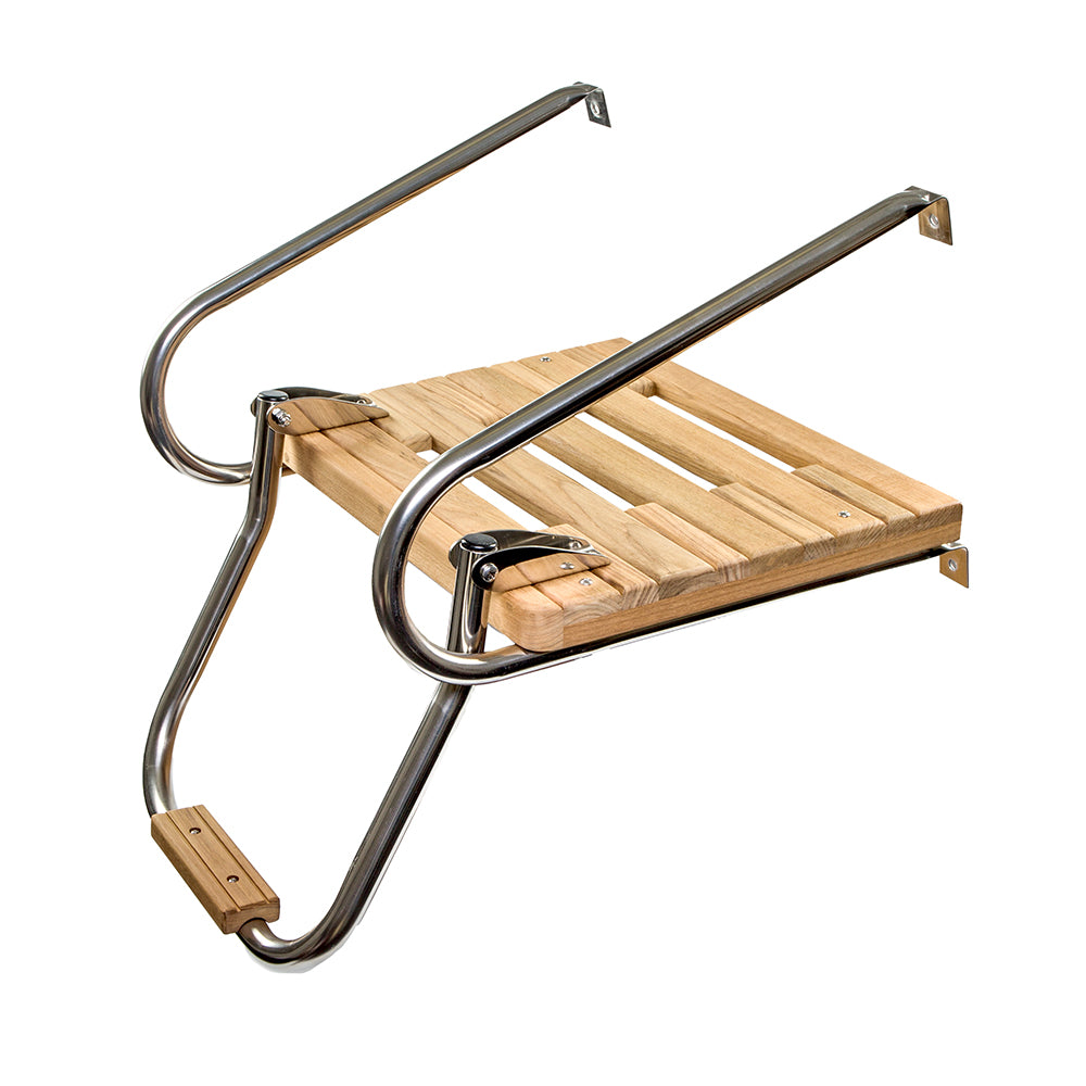 Whitecap Teak Swim Platform w/Ladder f/Inboard/Outboard Motors [60903] - BuoyMart.com  Swim Platforms Whitecap