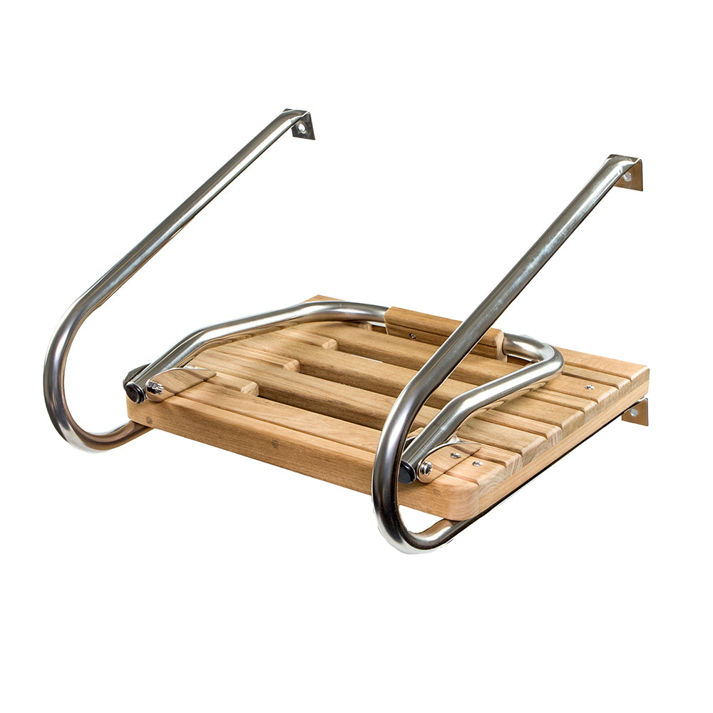 Whitecap Teak Swim Platform w/Ladder f/Inboard/Outboard Motors [60903] - BuoyMart.com  Swim Platforms Whitecap