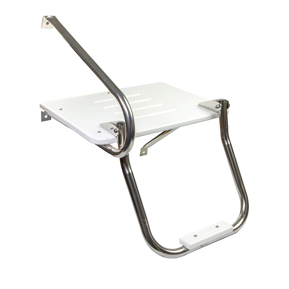 Whitecap White Poly Swim Platform w/Ladder f/Outboard Motors [67902] - BuoyMart.com  Swim Platforms Whitecap
