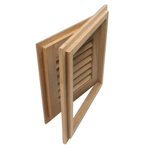 Whitecap Teak Louvered Door & Frame - Right Hand - 12" x 12" [60720] - BuoyMart.com  Teak Whitecap