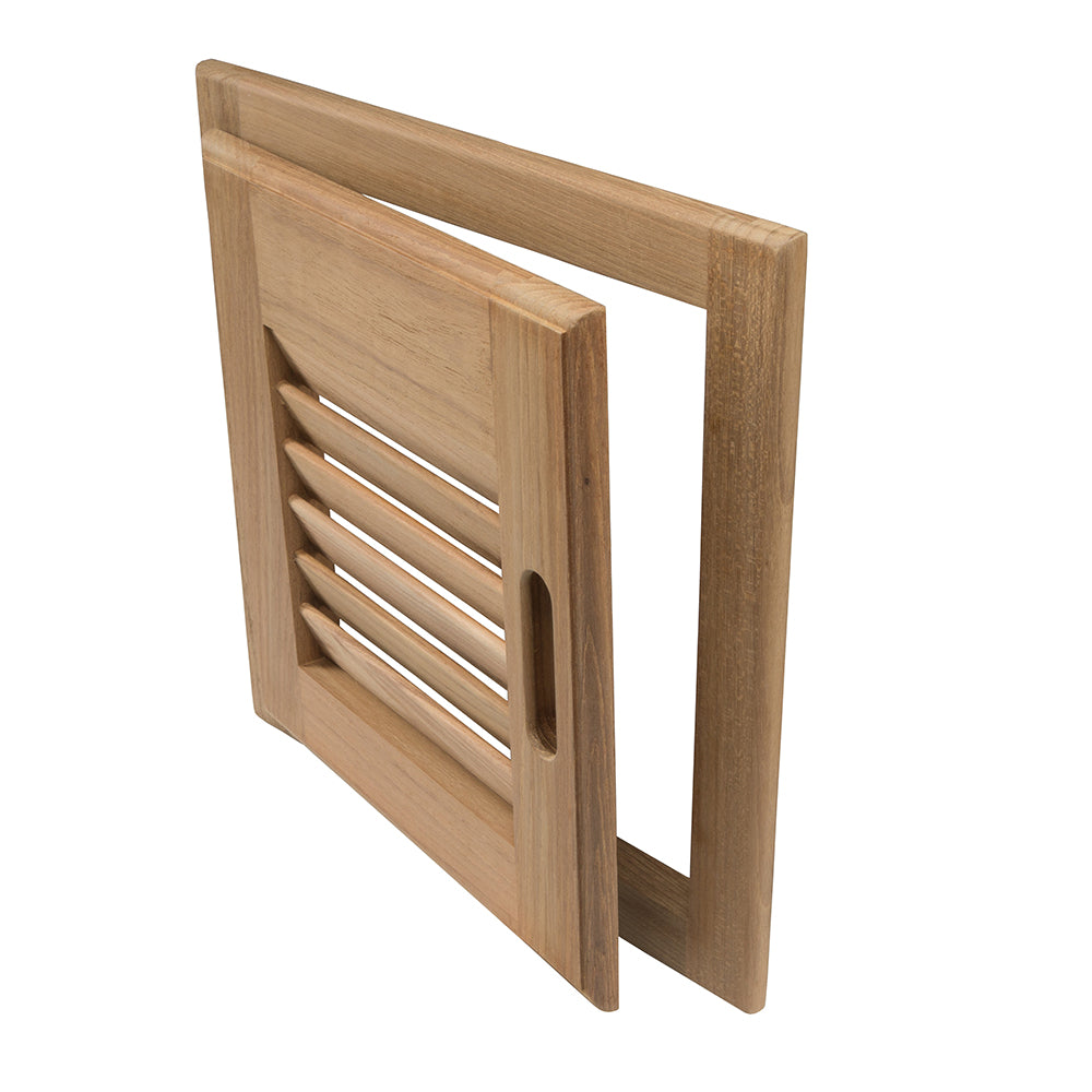 Whitecap Teak Louvered Door & Frame - Right Hand - 12" x 12" [60720] - BuoyMart.com  Teak Whitecap