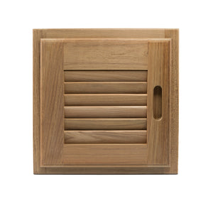 Whitecap Teak Louvered Door & Frame - Right Hand - 12" x 12" [60720] - BuoyMart.com  Teak Whitecap