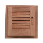 Whitecap Teak Louvered Door & Frame - Left Hand - 12" x 12" [60721] - BuoyMart.com  Teak Whitecap