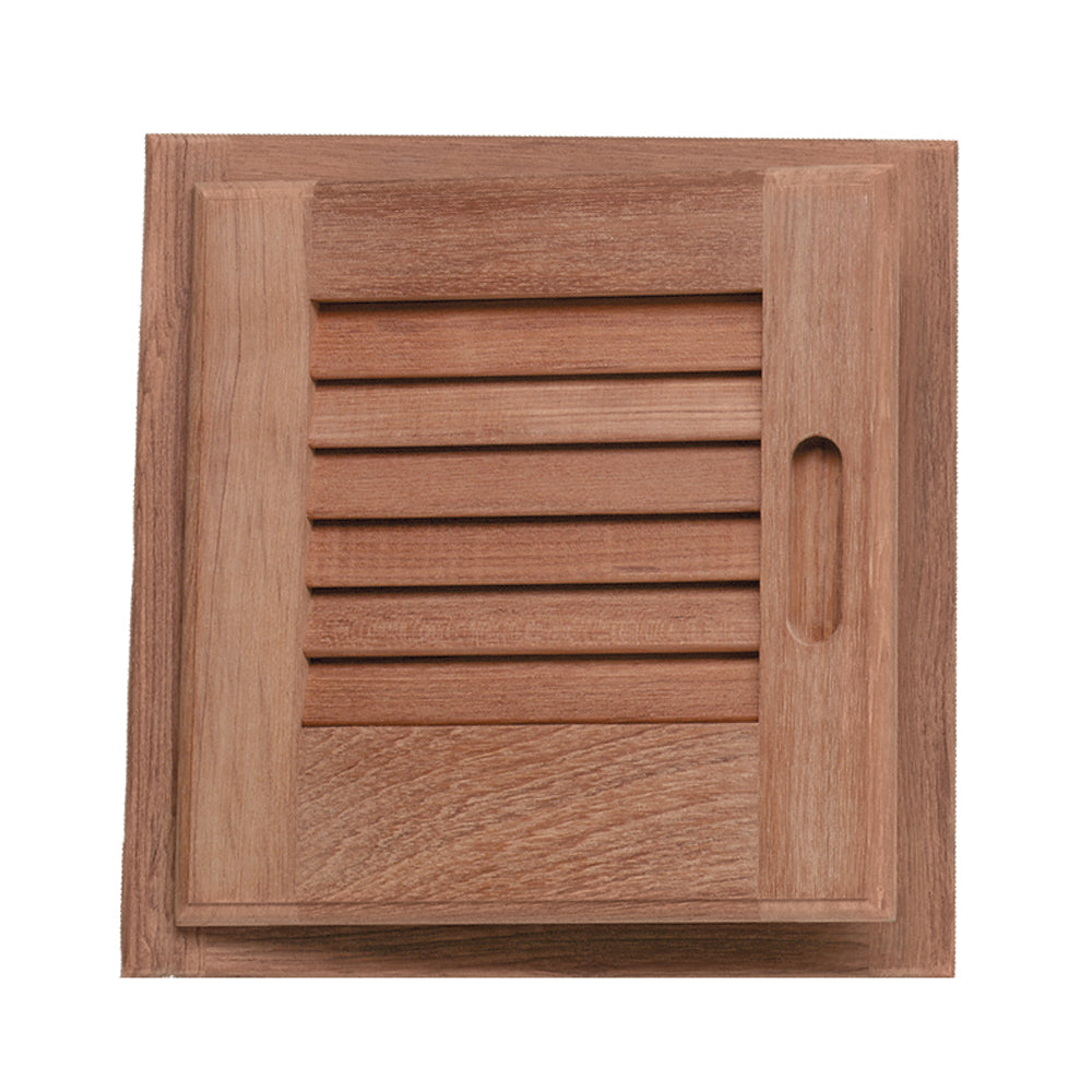 Whitecap Teak Louvered Door & Frame - Left Hand - 12" x 12" [60721] - BuoyMart.com  Teak Whitecap