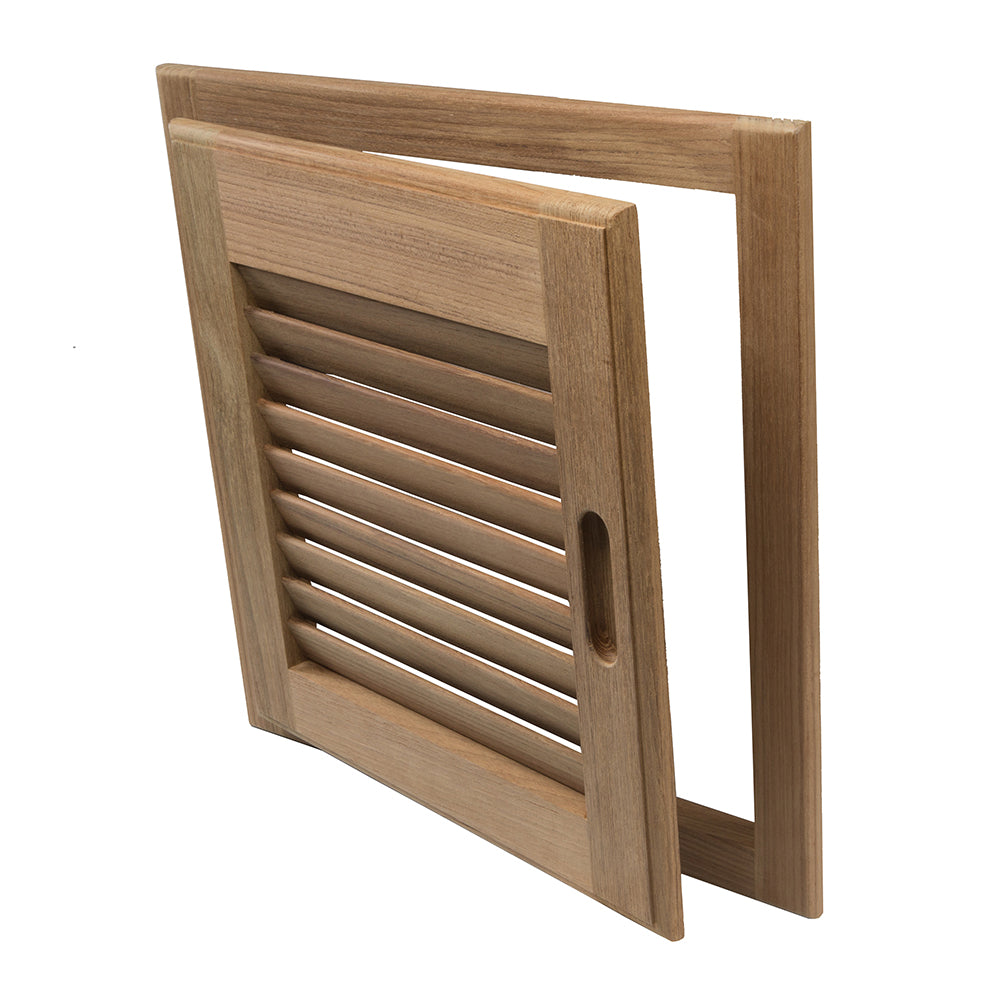 Whitecap Teak Louvered Door & Frame - Right Hand - 15" x 15" [60722] - BuoyMart.com  Teak Whitecap