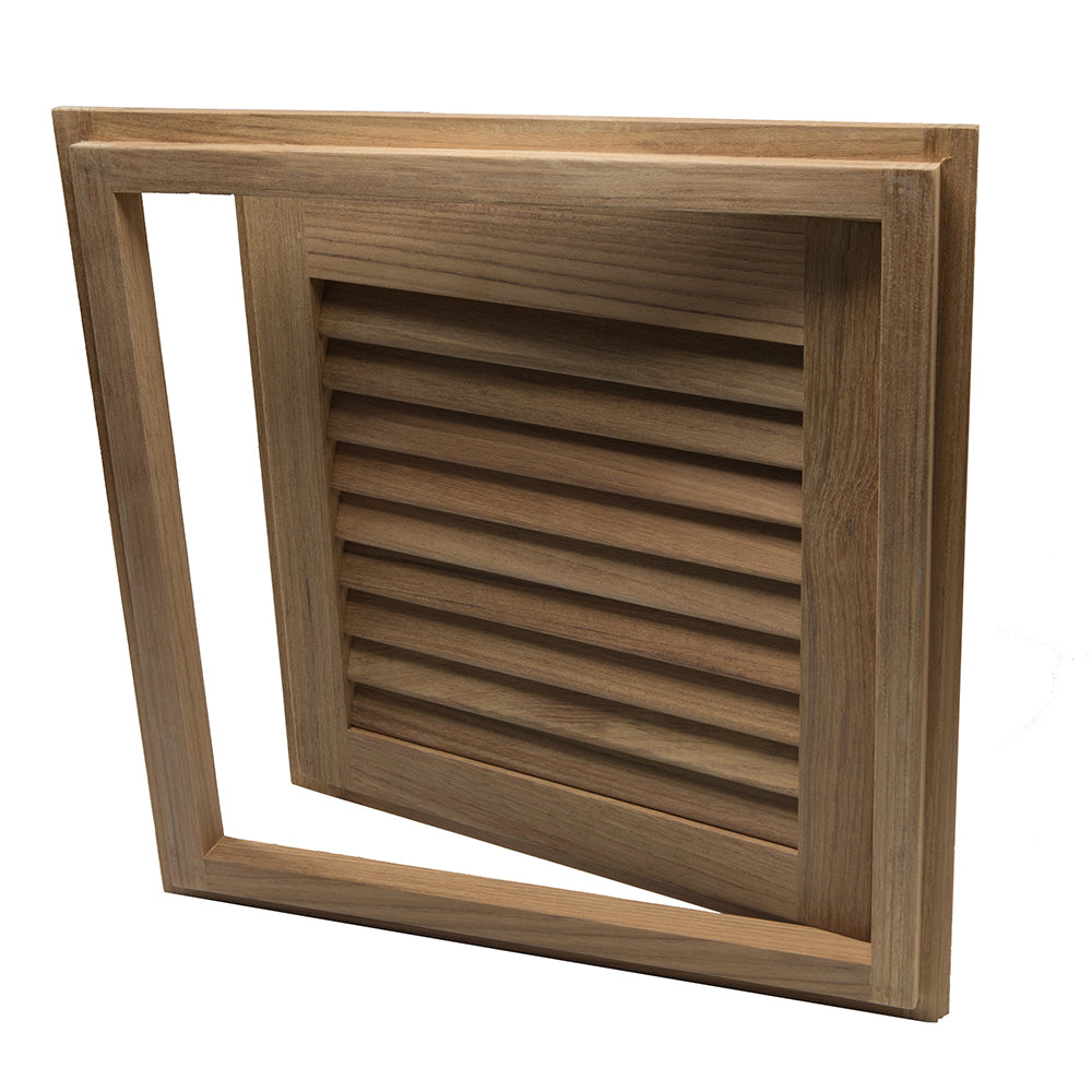 Whitecap Teak Louvered Door & Frame - Right Hand - 15" x 15" [60722] - BuoyMart.com  Teak Whitecap