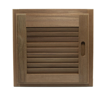 Whitecap Teak Louvered Door & Frame - Right Hand - 15" x 15" [60722] - BuoyMart.com  Teak Whitecap